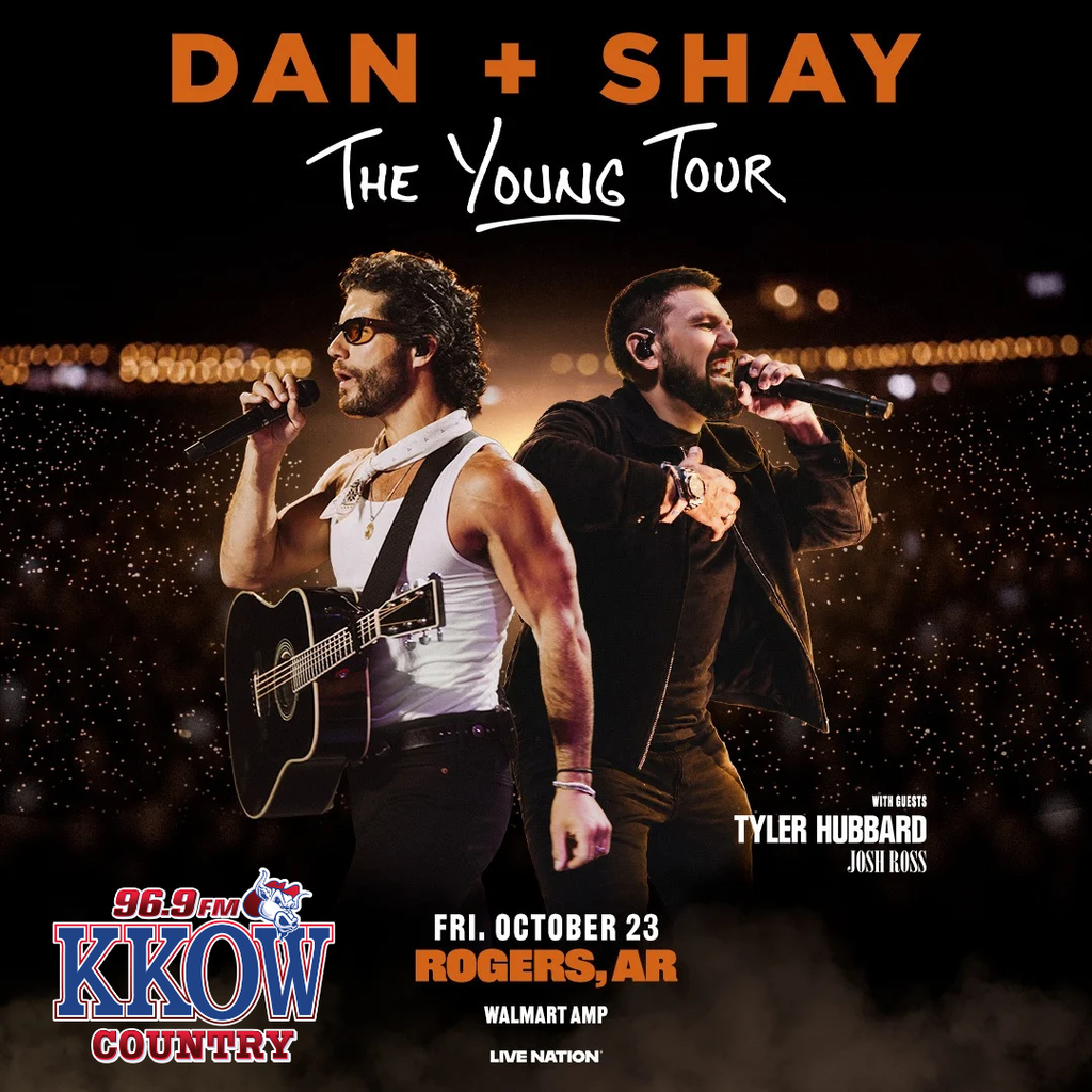 Dan + Shay: The Young Tour is coming to Rogers on Friday, October 23rd, with Tyler Hubbard & Josh Ross! dan + shay 96.9