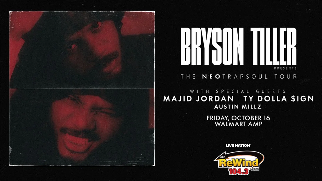 BRYSON TILLER IS COMING TO THE WALMART AMP ON OCTOBER 16th! bryson tiller 104.3